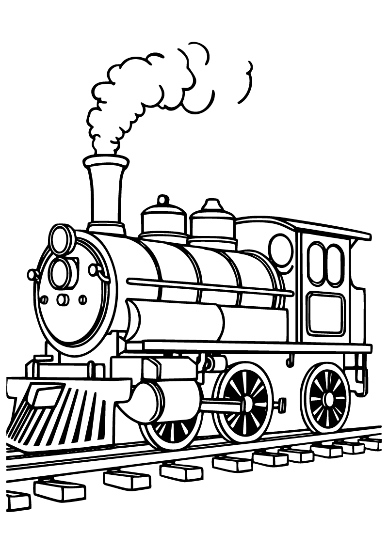 Buharlı tren boyama sayfası
