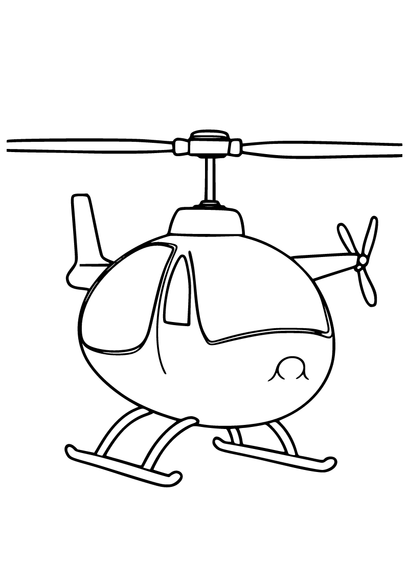 Helikopter boyama sayfası