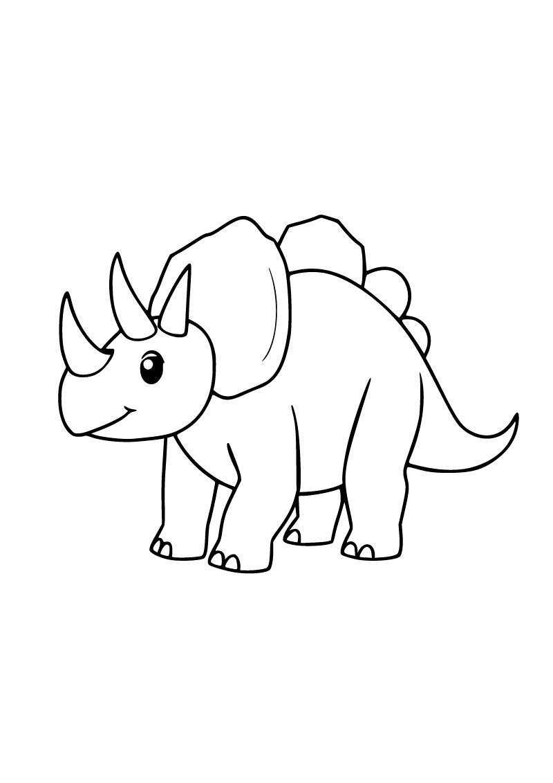 Triseratops boyama sayfası