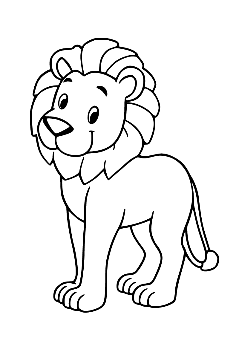 Aslan boyama sayfası