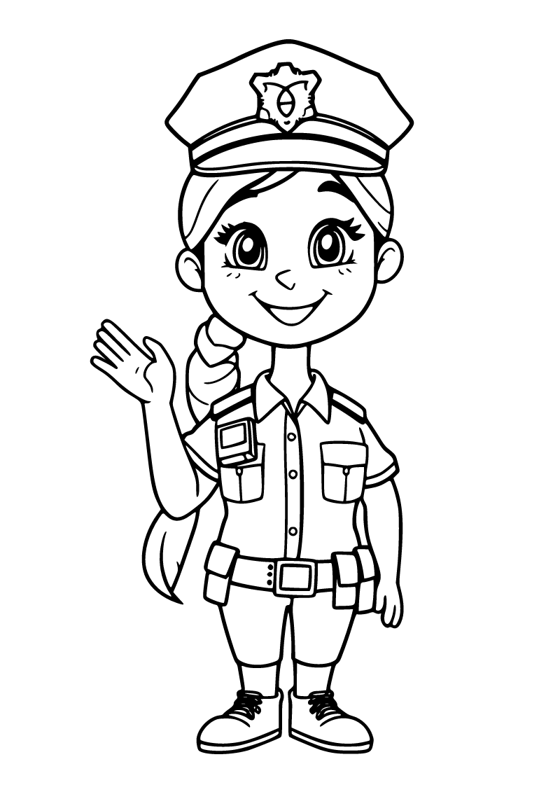 Polis memuru boyama sayfası