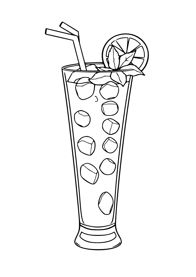 Ferahlatıcı limonata boyama sayfası