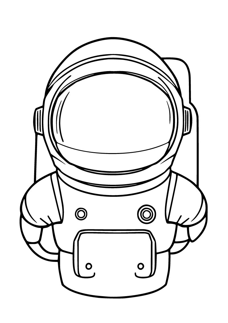 Astronot kaskı boyama sayfası