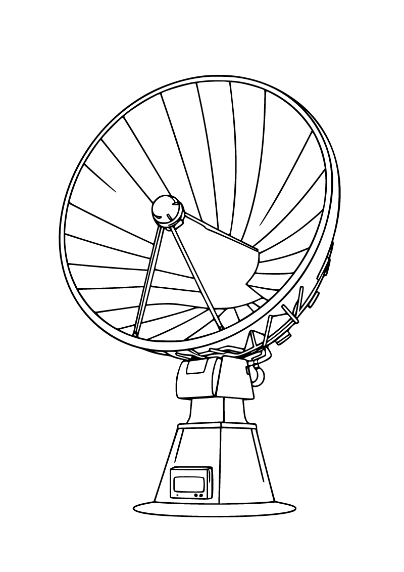 Radar çanağı boyama sayfası
