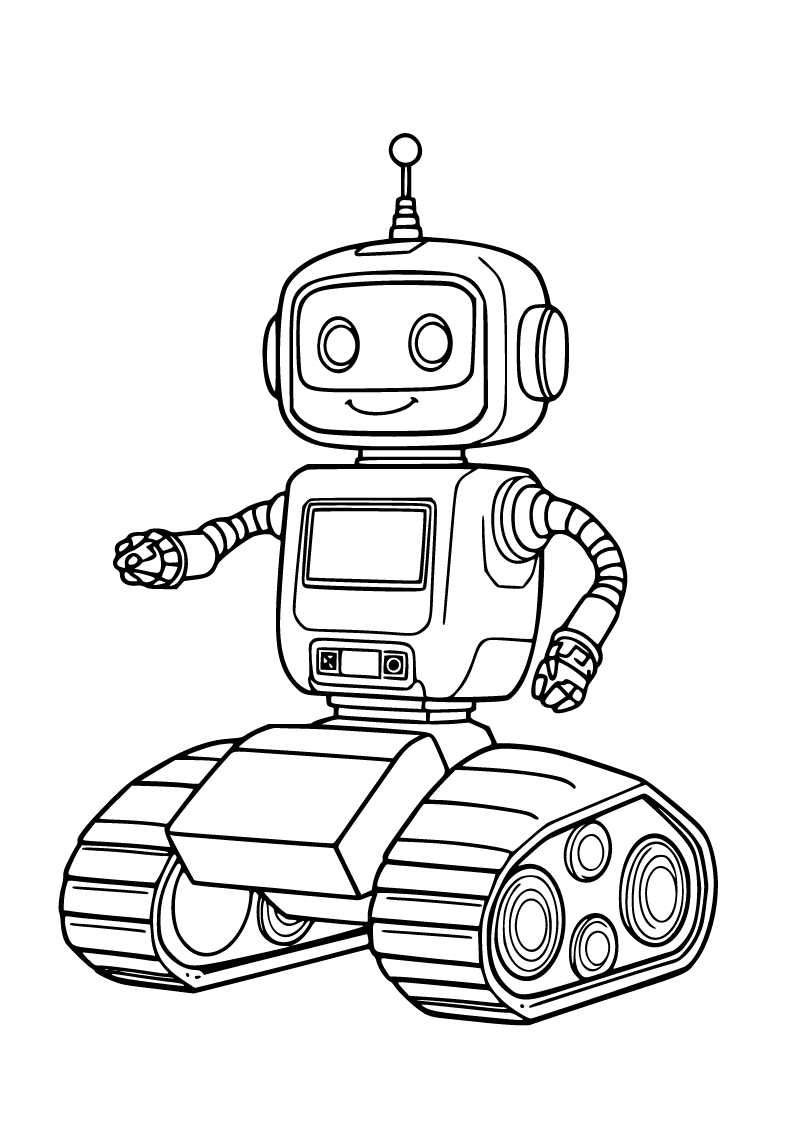 Robot astronot boyama sayfası